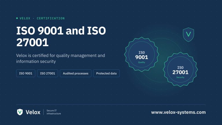 Velox is now ISO 9001 and ISO 27001 certified